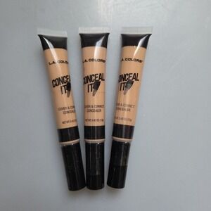 L.A. Colors Conceal It, Cover & Correct Concealer, Beige, Lot of 3, Ships Free